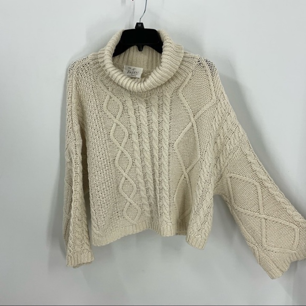The Native One Oversized Turtleneck Cableknit Cro… - image 2